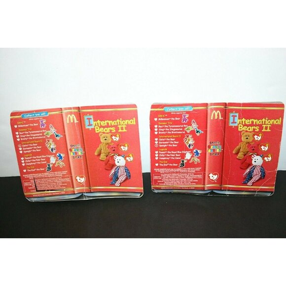 TY Beanie Baby 1999 International Bears II Osito Spangle McDonald's LOT (2) - Picture 10 of 12